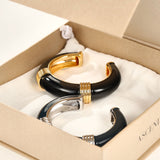 Liquid Enamel Open Bangle – Original Minimalist Luxury Design - floysun