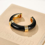 Liquid Enamel Open Bangle – Original Minimalist Luxury Design - floysun