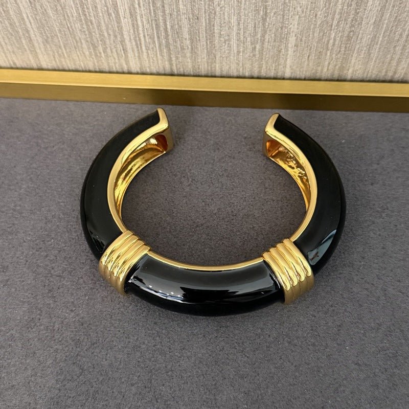 Liquid Enamel Open Bangle – Original Minimalist Luxury Design - floysun