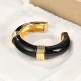 Liquid Enamel Open Bangle – Original Minimalist Luxury Design - floysun