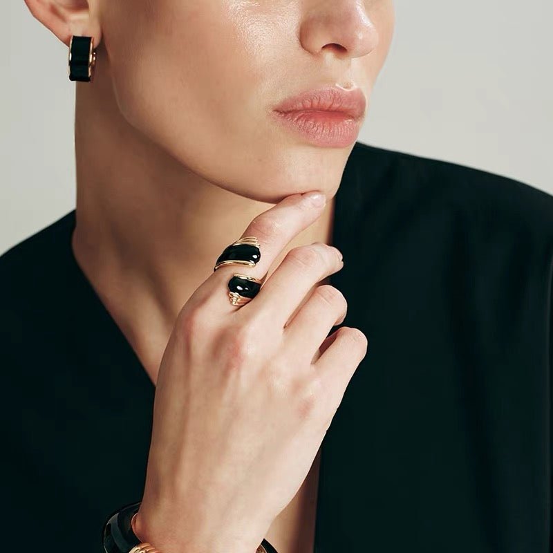 Liquid Enamel Open Ring – Original Adjustable Luxury Design - floysun