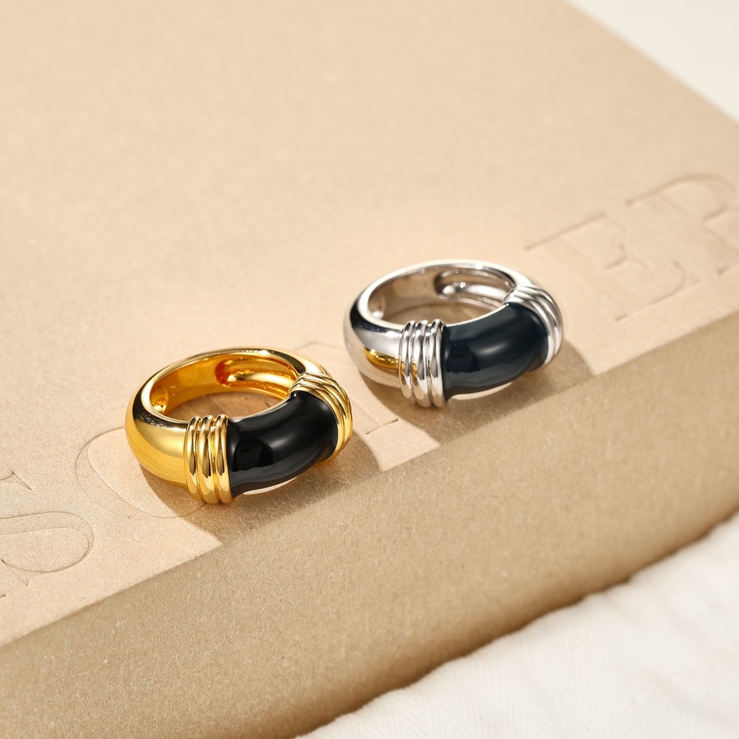 Liquid Enamel Statement Ring – Original Minimalist Luxury Design - floysun