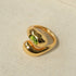 Liquid Light – Teardrop Glass Crossover Ring - floysun