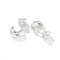 Liquid Texture Zircon Stud Earrings - S925 Sterling Silver Organic Hoops - floysun