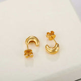 Liquid Texture Zircon Stud Earrings - floysun