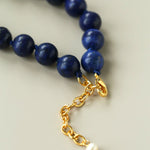 Little Fish Lapis Lazuli & Baroque Pearl Necklace - floysun