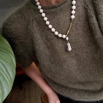 Little Fish White Fossil & Baroque Pearl Necklace - floysun