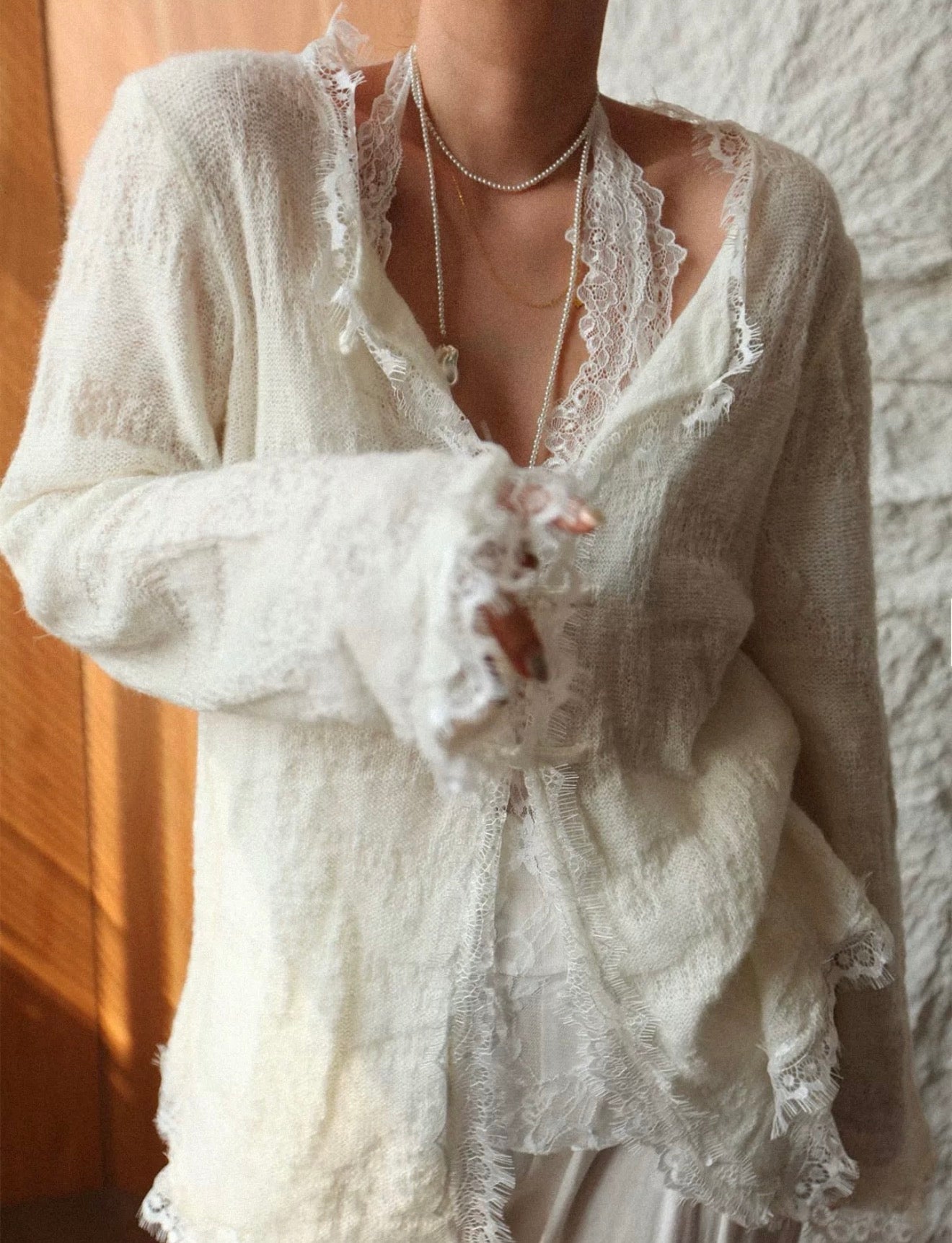 Long Baroque Beaded Pearl Sweater Necklace - floysun
