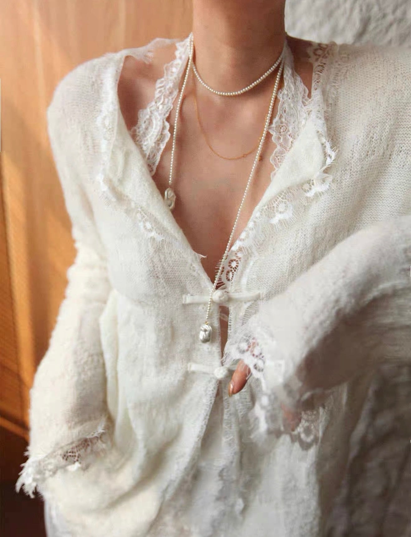 Long Baroque Beaded Pearl Sweater Necklace - floysun