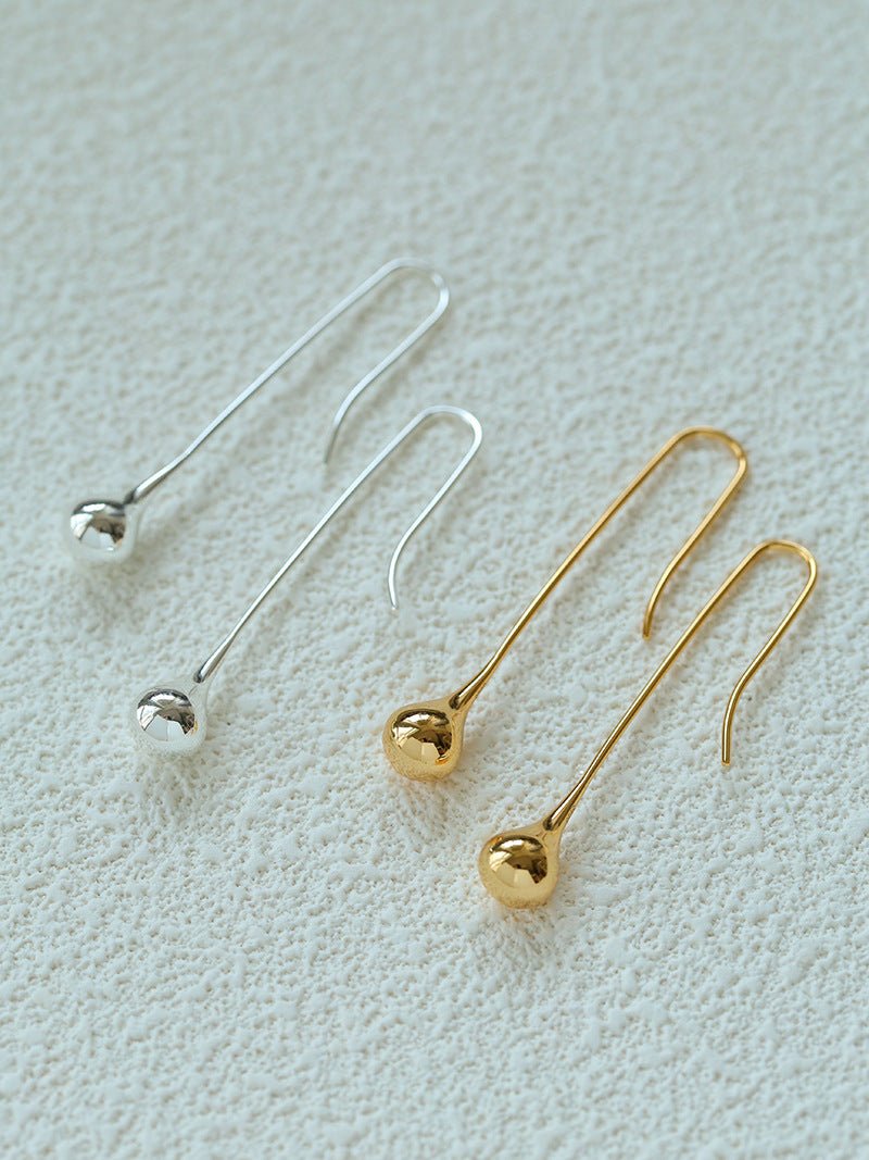 Long Curved Hook Teardrop Drop Earrings - floysun