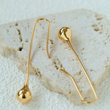 Long Curved Hook Teardrop Drop Earrings - floysun