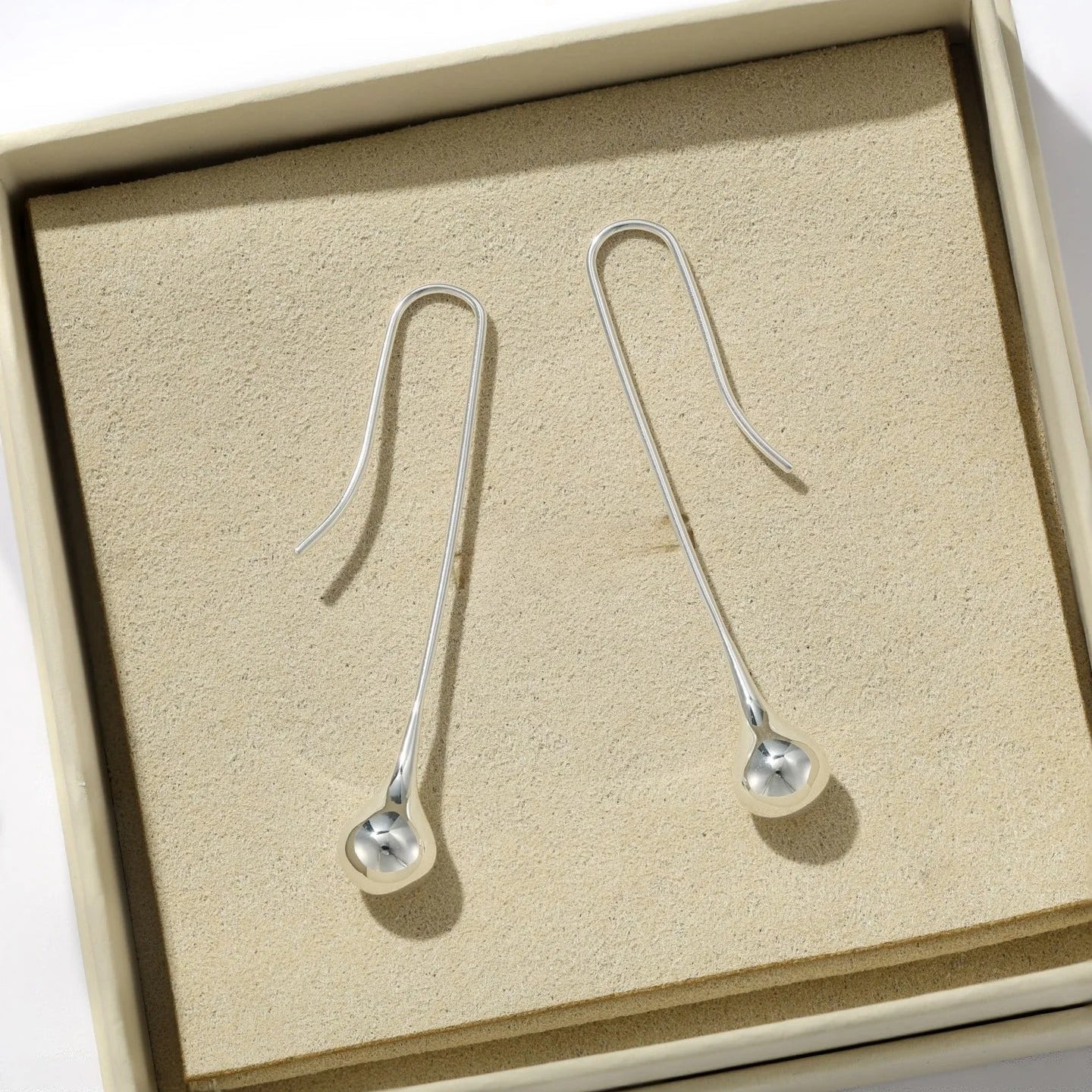 Long Curved Hook Teardrop Drop Earrings - floysun
