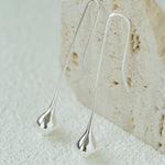 Long Curved Hook Teardrop Drop Earrings - floysun