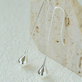 Long Curved Hook Teardrop Drop Earrings - floysun