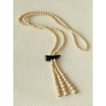 Long White Howlite & Horn Pendant Necklace - floysun