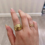 Louve Panthère - Inspired Vintage Chain Soft Ring - floysun