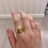 Louve Panthère - Inspired Vintage Chain Soft Ring - floysun