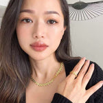 Louve Panthère - Inspired Vintage Chain Soft Ring - floysun