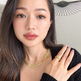 Louve Panthère - Inspired Vintage Chain Soft Ring - floysun