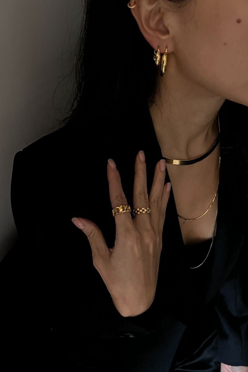 Louve Panthère - Inspired Vintage Chain Soft Ring - floysun