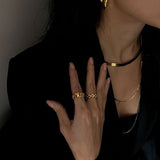 Louve Panthère - Inspired Vintage Chain Soft Ring - floysun
