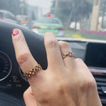 Louve Panthère - Inspired Vintage Chain Soft Ring - floysun