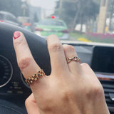 Louve Panthère - Inspired Vintage Chain Soft Ring - floysun