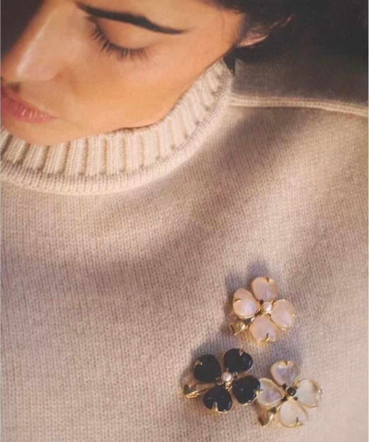 Lucky Clover Black Agate Brooch - floysun