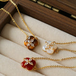 Lucky Clover Natural Stone Necklace - floysun