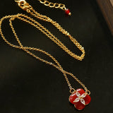 Lucky Clover Natural Stone Necklace - floysun