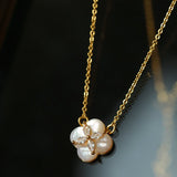Lucky Clover Natural Stone Necklace - floysun