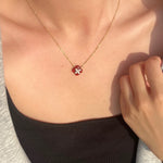 Lucky Clover Natural Stone Necklace - floysun