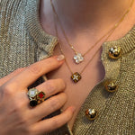 Lucky Clover Natural Stone Necklace - floysun