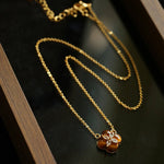 Lucky Clover Natural Stone Necklace - floysun