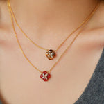 Lucky Clover Natural Stone Necklace - floysun
