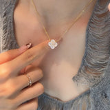 Lucky Clover Natural Stone Necklace - floysun