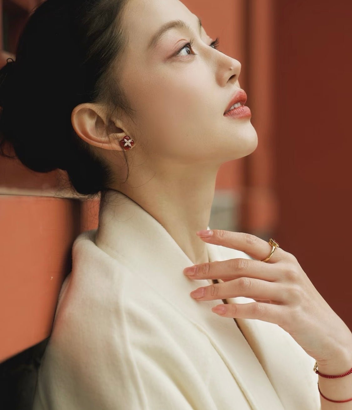 Lucky Clover Natural Stone Stud Earrings - floysun