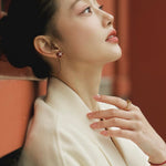 Lucky Clover Natural Stone Stud Earrings - floysun