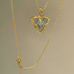 Lucky Clover Opera Heart Necklace - floysun