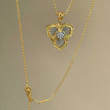Lucky Clover Opera Heart Necklace - floysun