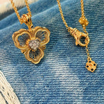 Lucky Clover Opera Heart Necklace - floysun
