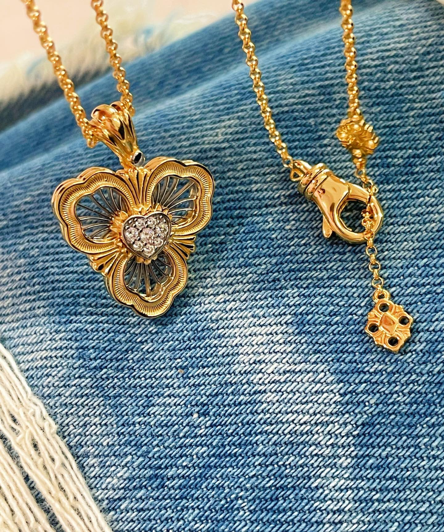 Lucky Clover Opera Heart Necklace - floysun