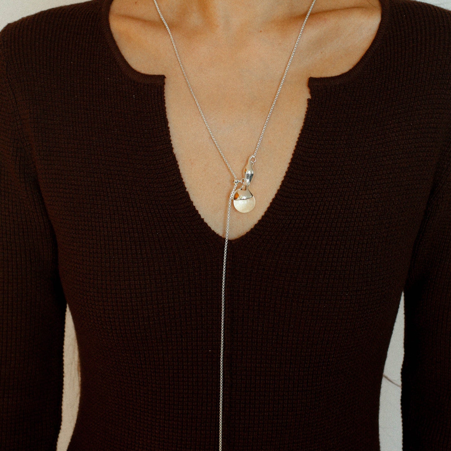 Lucky Gourd Crystal Necklace – Adjustable Long Natural Stone Pendant - floysun