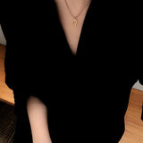 Lucky Horse & Horseshoe 2Pcs Cord Necklace Set | Meaningful Stackable Choker - floysun