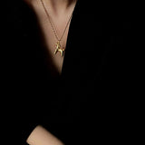 Lucky Horse & Horseshoe 2Pcs Cord Necklace Set | Meaningful Stackable Choker - floysun