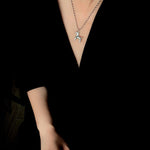 Lucky Horse & Horseshoe 2Pcs Cord Necklace Set | Meaningful Stackable Choker - floysun
