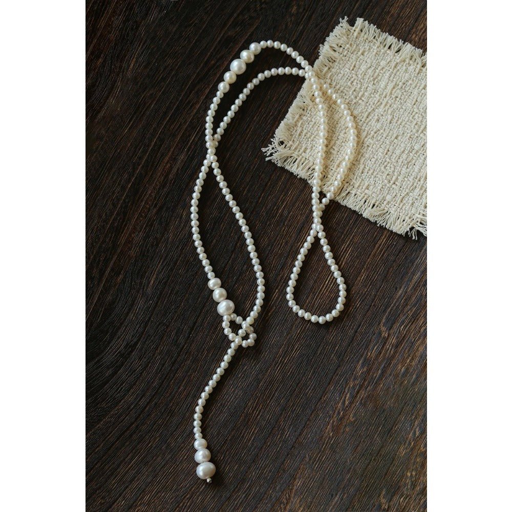 Lumina Y-Shape Freshwater Pearl Lariat Necklace - floysun