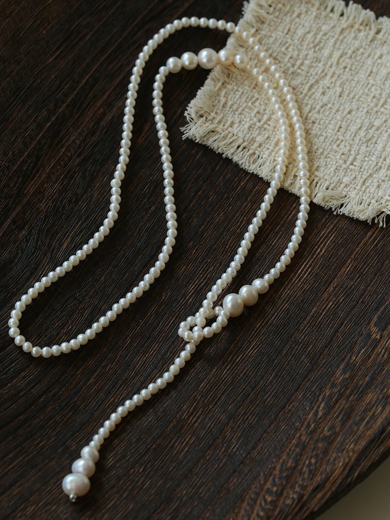 Lumina Y - Shape Freshwater Pearl Lariat Necklace - floysun