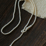 Lumina Y - Shape Freshwater Pearl Lariat Necklace - floysun
