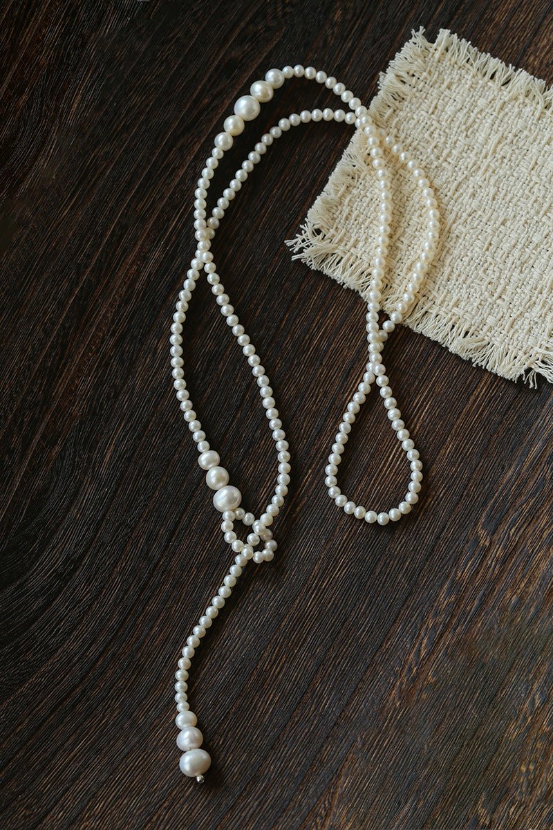 Lumina Y - Shape Freshwater Pearl Lariat Necklace - floysun